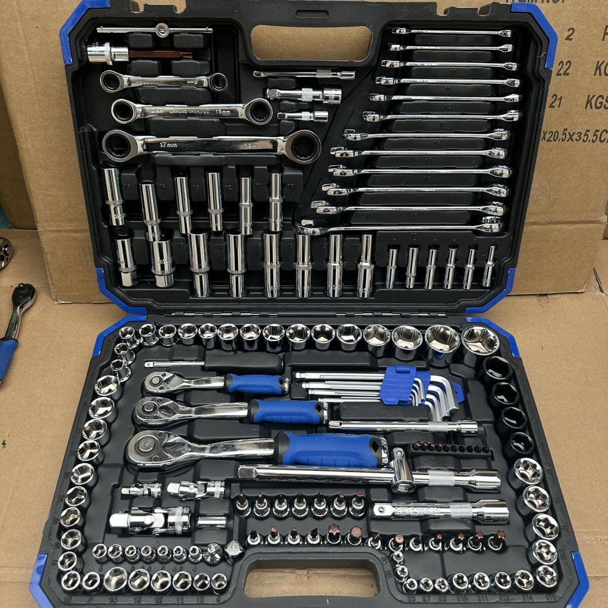 【3487人好评】216件修车工具套装汽修维修汽车套筒扳手组套棘轮