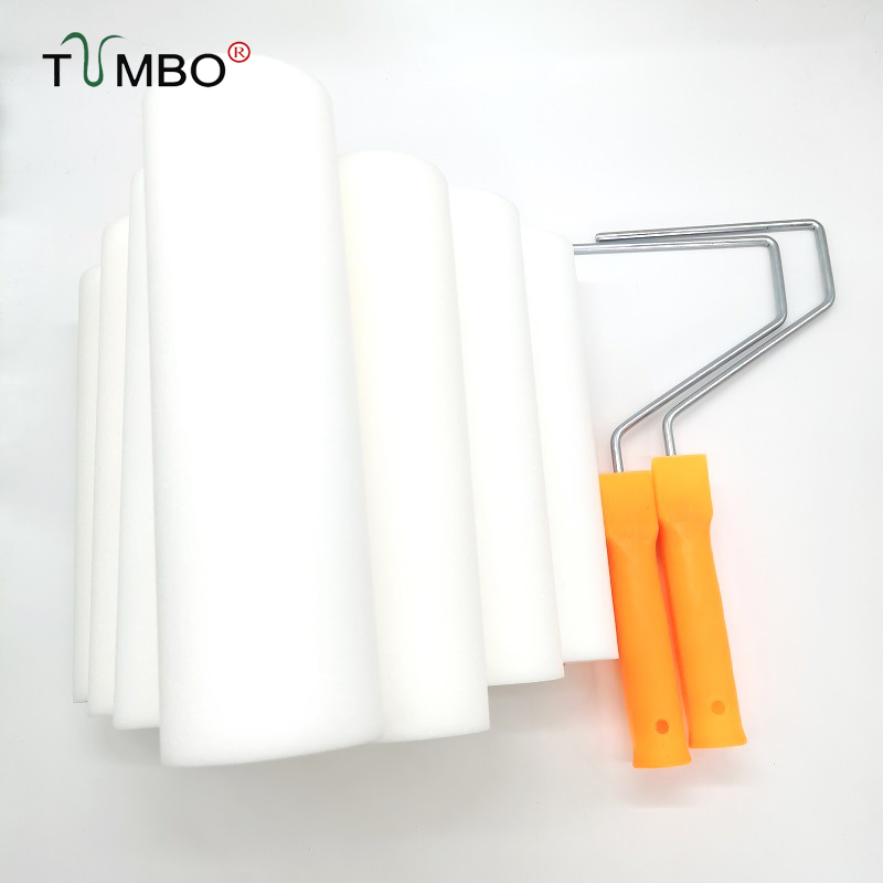 工厂直销TUMBO跨境9寸直径70mm油性海绵滚刷地面划线无刷痕不掉毛