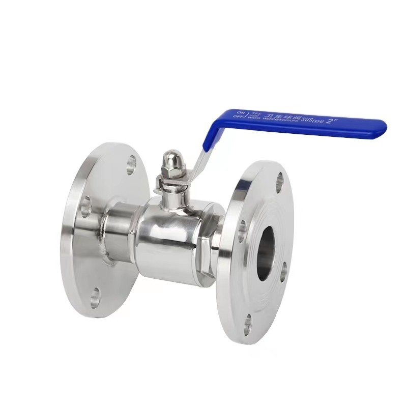 304不锈钢法兰球阀卫生级手动直通对夹法兰式球阀DN50 32 25