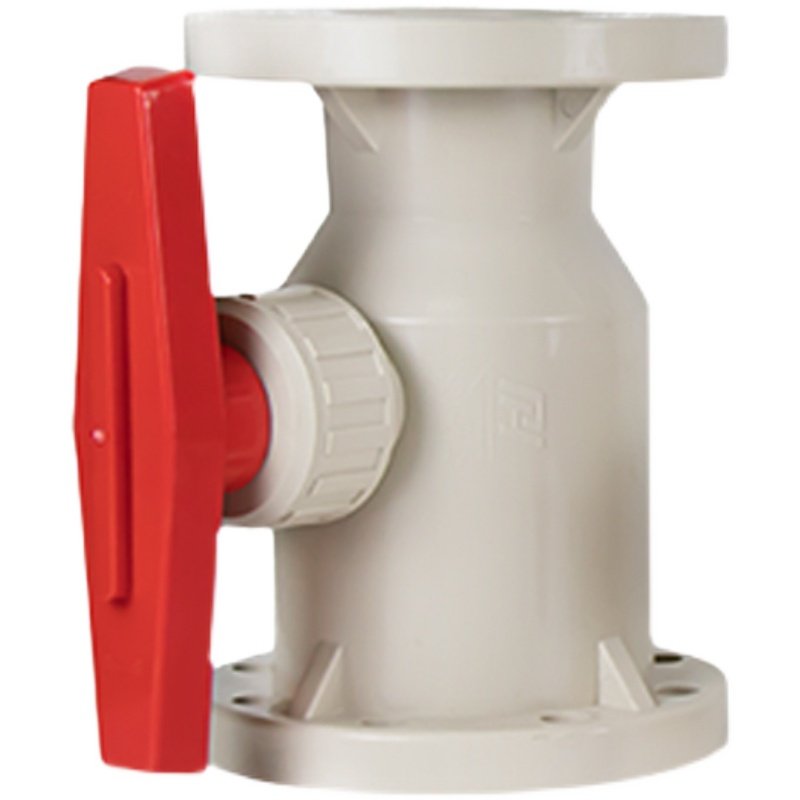 PPH法兰球阀化工耐腐蚀塑料阀门开关一体式耐酸碱水管快装耐高温