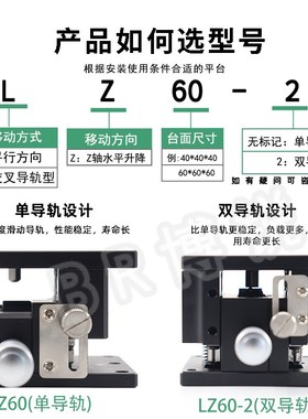 水平面Z轴手e动滑台ZLPG ZLPCG位移台EJW01交叉滚子导轨型高精度L