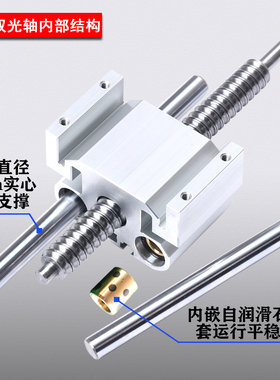EBF80双光轴直线滑台精密滚珠丝杆G步进电动手摇密封防尘模组十字