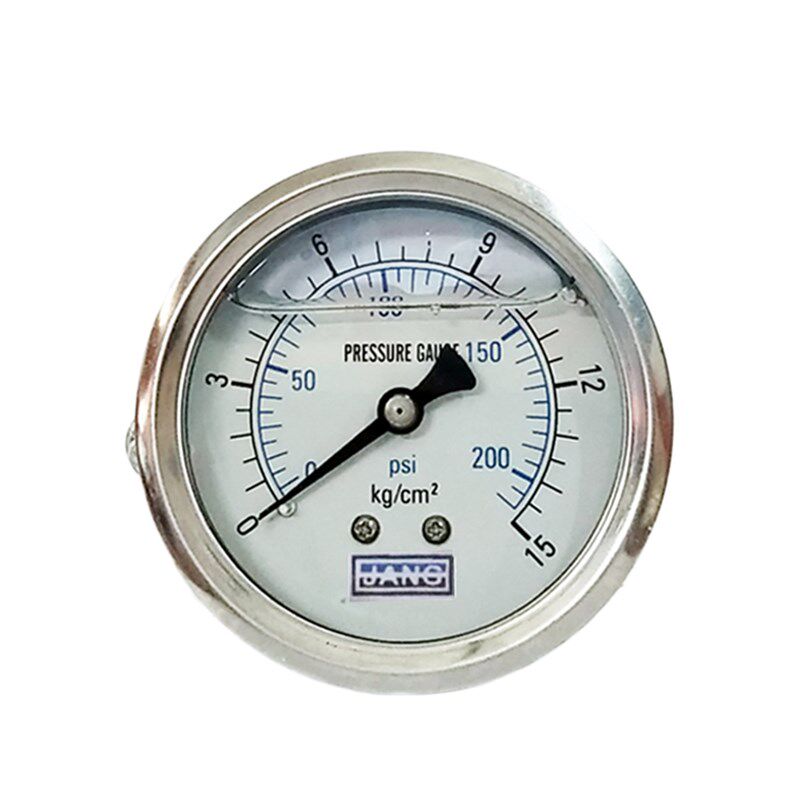 轴向带支架耐震压力表YN60ZV 10KG背接式U型架抗震液油压-760 1/4