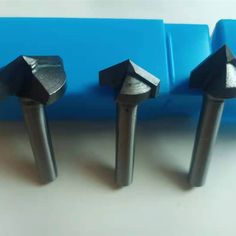 90Vb型刀60CNC双刃倒角3D雕刻刀修边木工铣刀120锣机开槽刀