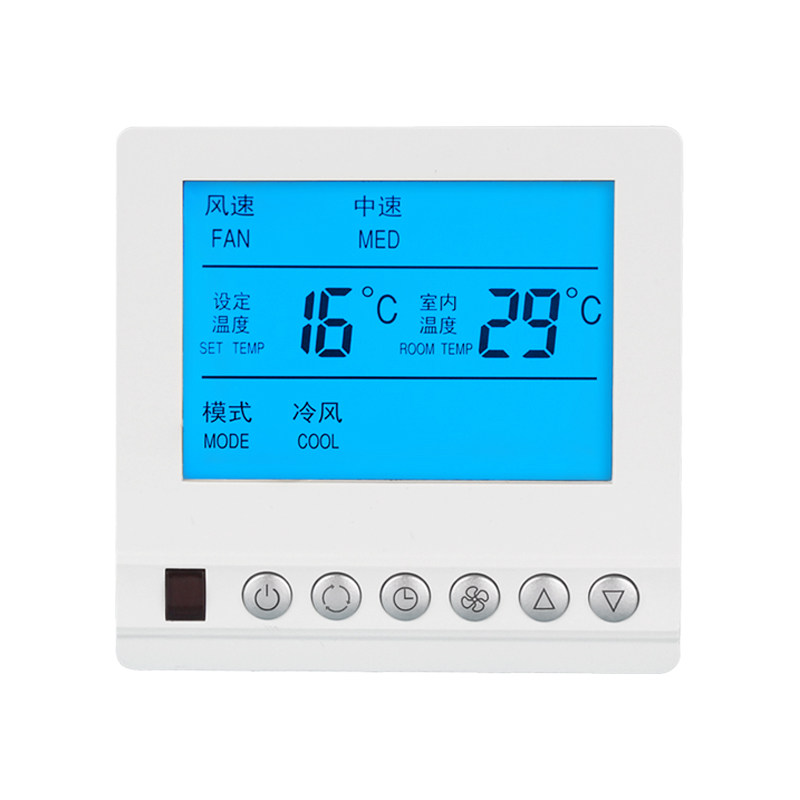 厂家促销中央空调温控器面板液晶水冷风机盘管三速开关10A大电流