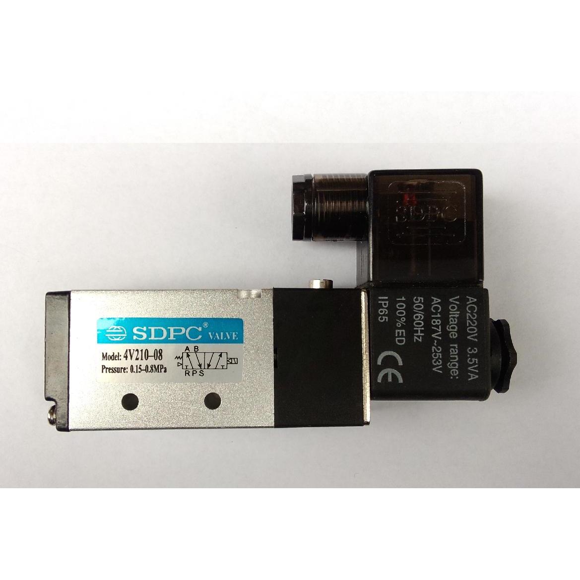 宁波盛达阳光气动(SDPC)两位五通电磁阀4V210-08/06 DC24V AC220V