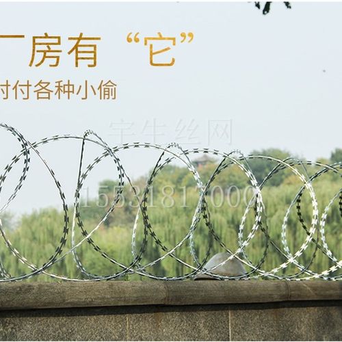 厂家直销刀片刺绳防护网刺丝滚笼刺铁丝网防攀爬蛇腹刺钉围墙防盗