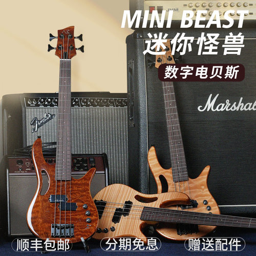 AKAMA数字迷你贝斯初学者电贝司