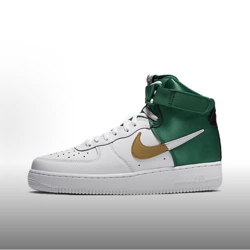 Nike耐克 AirForce1NBA防滑高帮板鞋男女同款绿BQ4591-100[wf]
