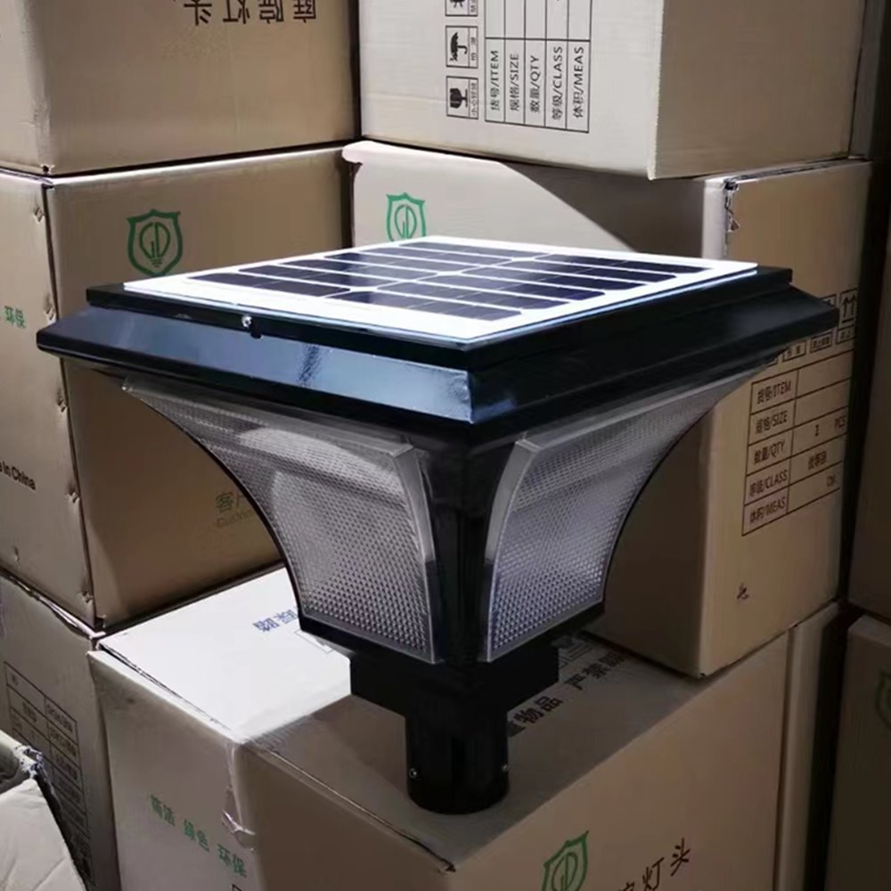 LED太阳能庭院灯市电方形灯头路灯道路照明3米户外公园小区景观灯
