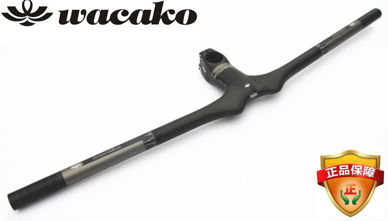 正品!wacako全碳纤维山地车一体直把 儿童滑步车把 全碳山地车把