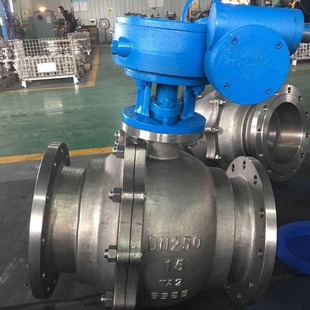 16TA固定式 钛合金涡轮球阀 法兰钛球阀 球阀 TA2 涡轮固定式 Q347F