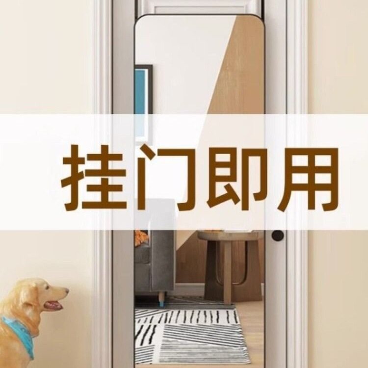 镜子挂门镜试衣镜挂墙壁挂式镜子门后全身镜子少女ins风家用清仓