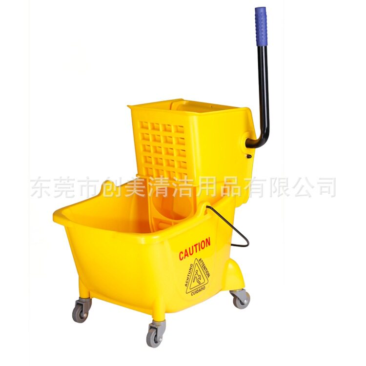 批发白云榨水车AF08079单桶榨水车家用挤水桶酒店保洁榨水车24L