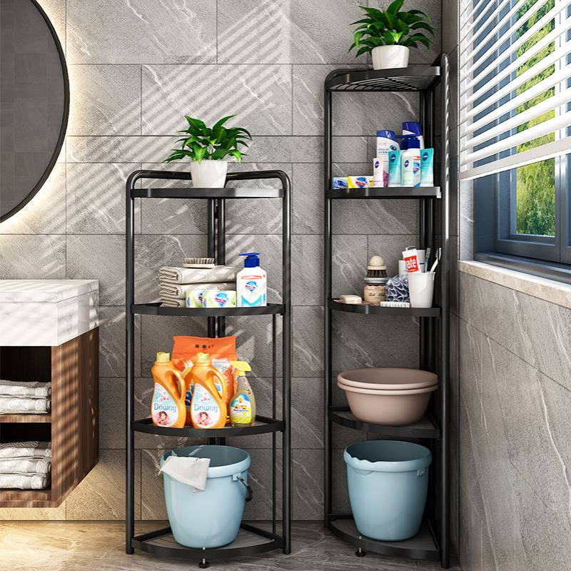 免安装浴室卫生间置物架三脚架洗手间可折叠落地多层厕所收纳E18