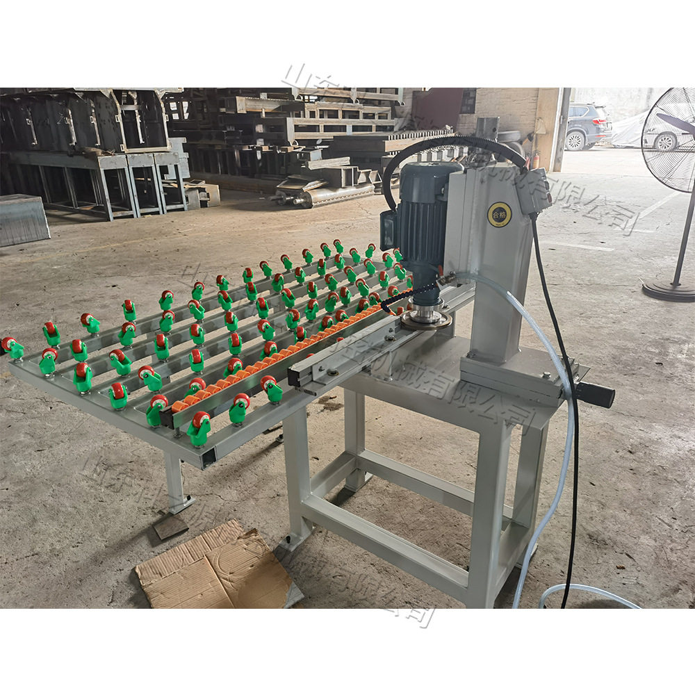 小型单头玻璃直线磨边机门窗中空玻璃简易式打磨设备厂家玻璃机械