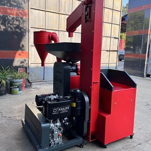 80型双机头碾米机除杂去石碾米机农工水稻脱皮机柴电两用打米机