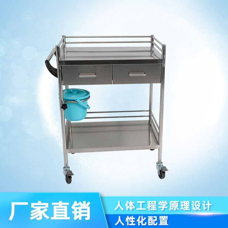 不锈钢304推车置物器械车医院美容院诊所送药工具车厂家直发多层