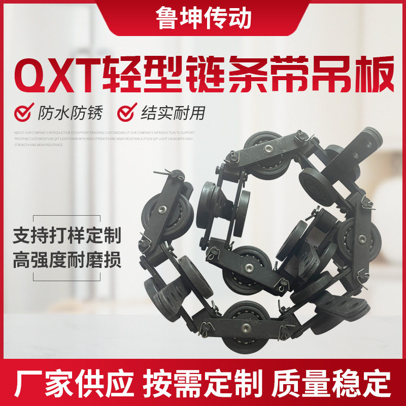 单导轮链条轻型涂装输送线台湾QXT200固定吊板型双链板双导轮链条