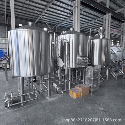 5 吨中型啤酒厂成套设备 工业级精酿酿造线 不锈钢啤酒发酵罐