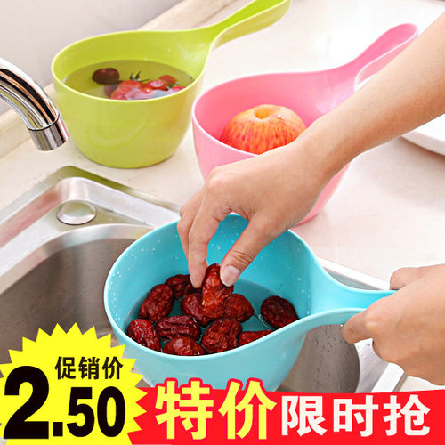 家用长柄水瓢厨房塑料加厚大号打水舀婴儿宝宝儿童沐浴水勺洗发杯