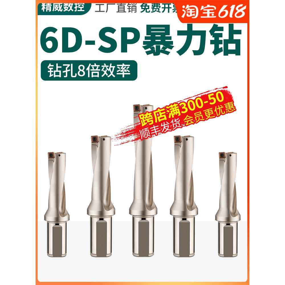 6du钻刀杆暴力钻u转钻头SP平底深孔车床用数控喷水快速6倍spu钻头