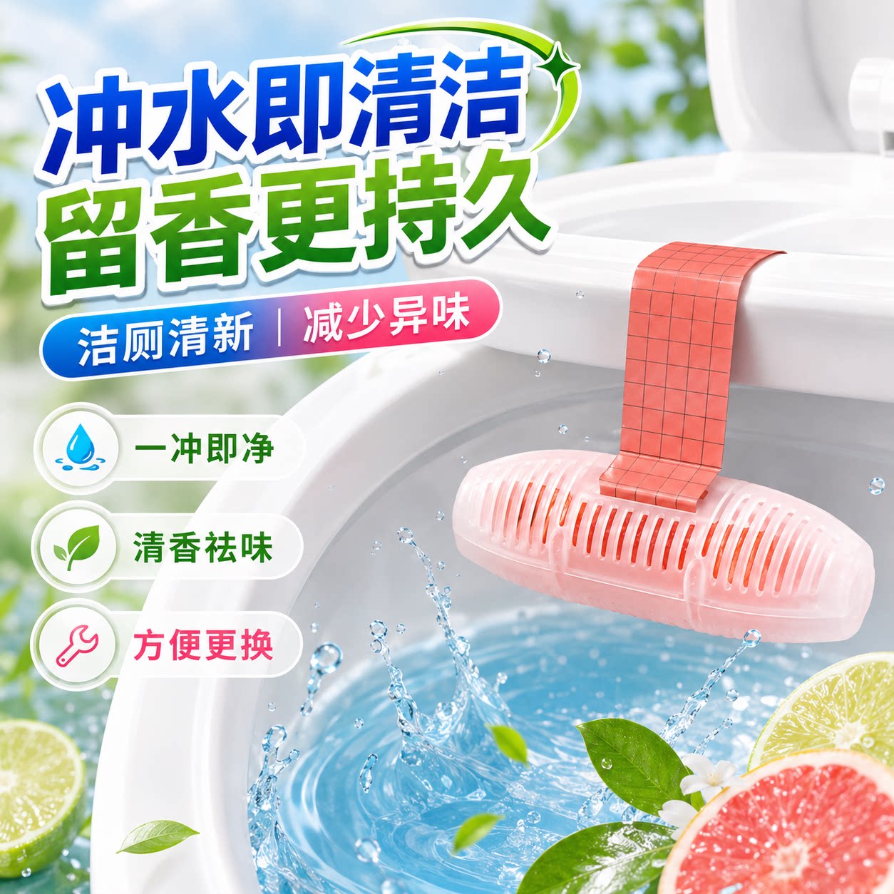 智能马桶去异味持久留香洁厕灵
