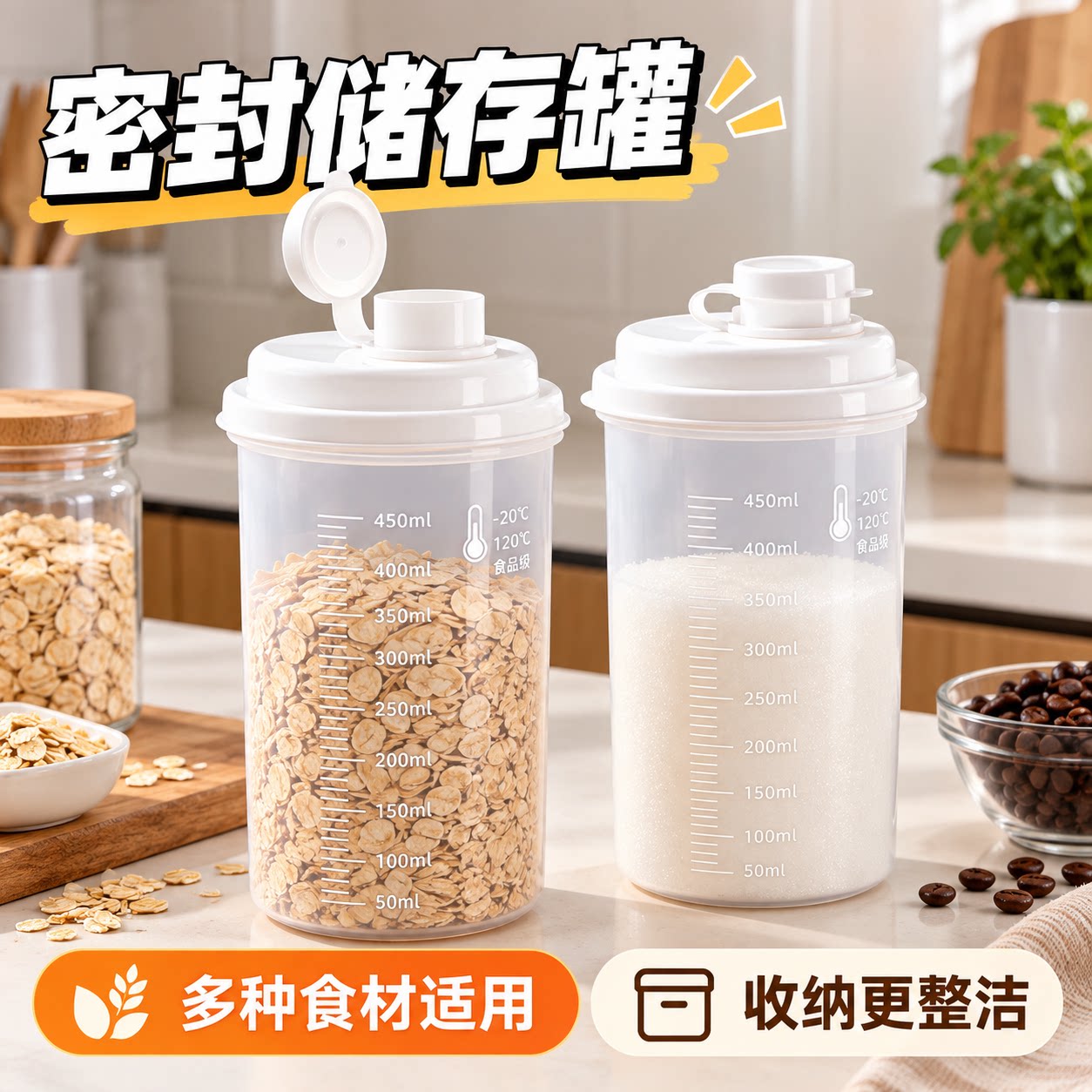 家用防潮密封白砂糖分装罐