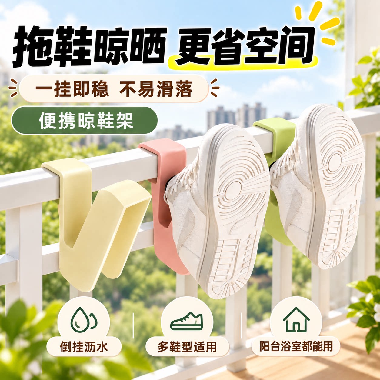 多功能晾鞋架阳台晒鞋神器挂鞋勾子凉鞋收纳架子卧室家用晾晒鞋架