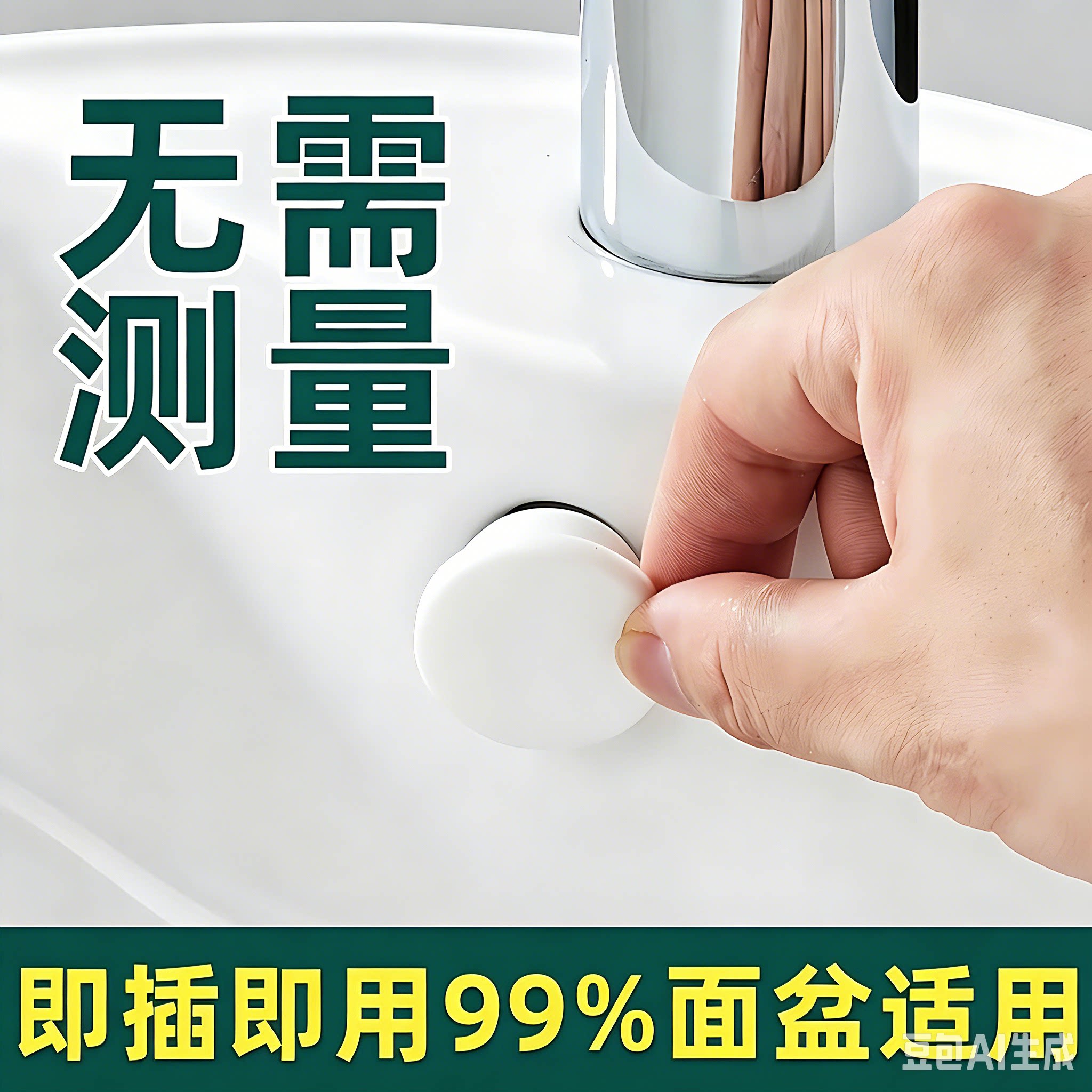 面盆溢水孔硅胶密封防漏盖
