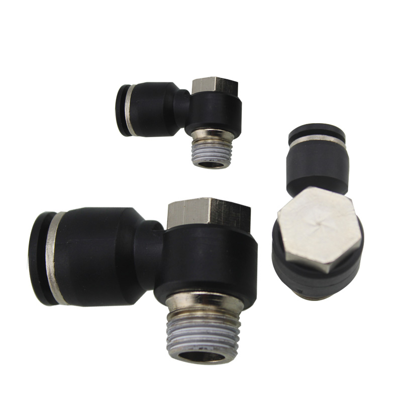 PH黑色气管快速快插外六角气动接头PH4-M5/6-01/8-02/10-03/12-04