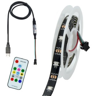 全彩5V RGB 灯条 USB 低功率版 电视背景灯带 5ma 本 WS2812B