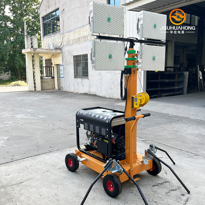 light tower手推车移动升降照明车LED灯塔户外柴油发电机场地照明