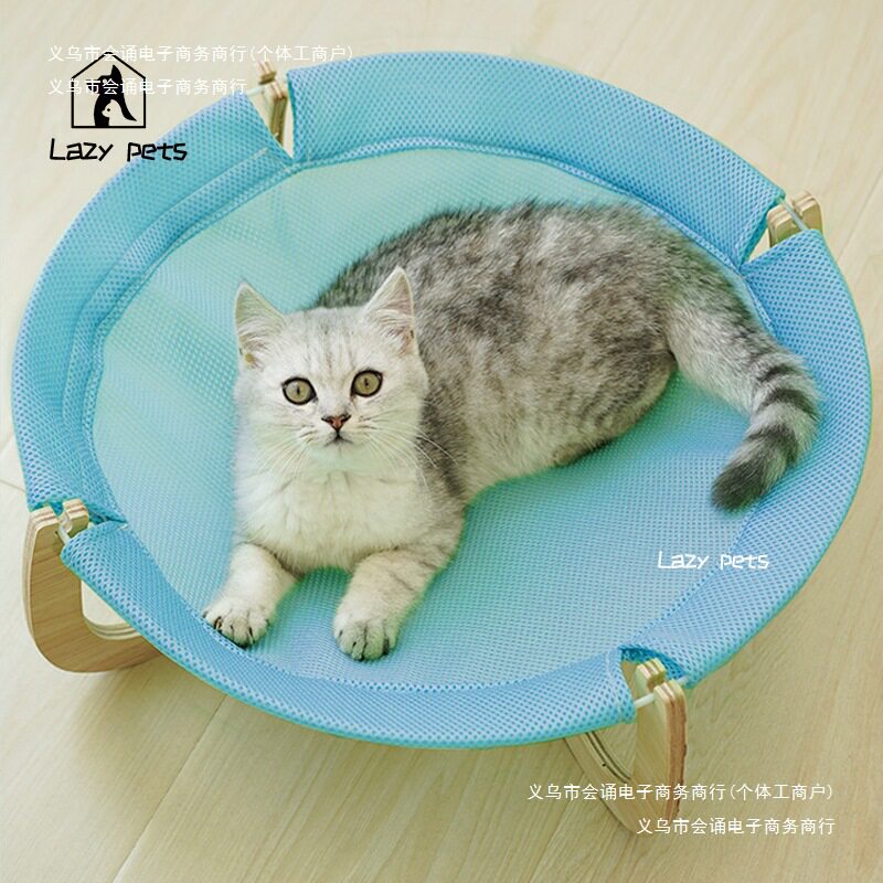 猫床可拆洗宠物冰窝夏季狗狗行军床猫吊床猫窝四季通用