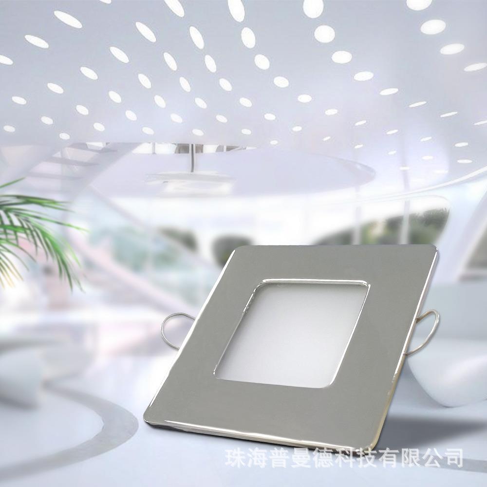 12V24V船用天花灯正白/暖白一体化嵌入式多尺寸正方形LED热销