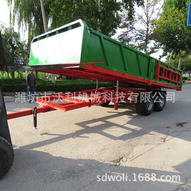 10吨平板挂车厂家现货供应平板车拖车 重型工具车收割机专用拖车
