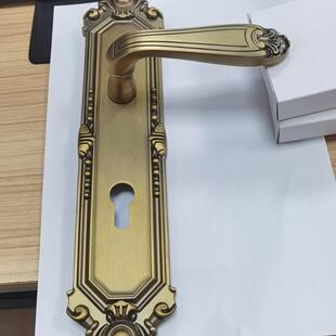 别墅防盗木门防盗天地锁大门家用铁门木门门锁欧式复古室内门锁