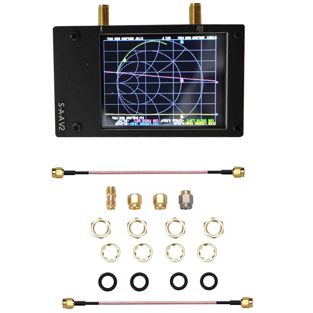 2.8寸矢量网络分析仪S-A-AV2配RG316粉色线支持50kHz-3GHz