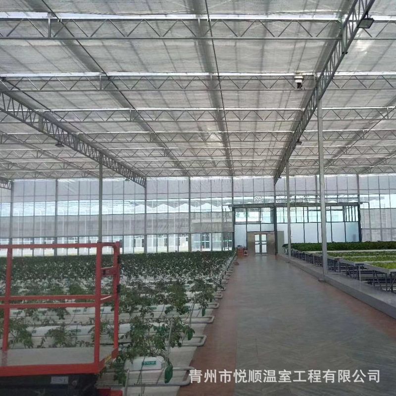 新型智能连栋温室大棚骨架配件批发 玻璃大棚镀锌钢管骨架制作图片