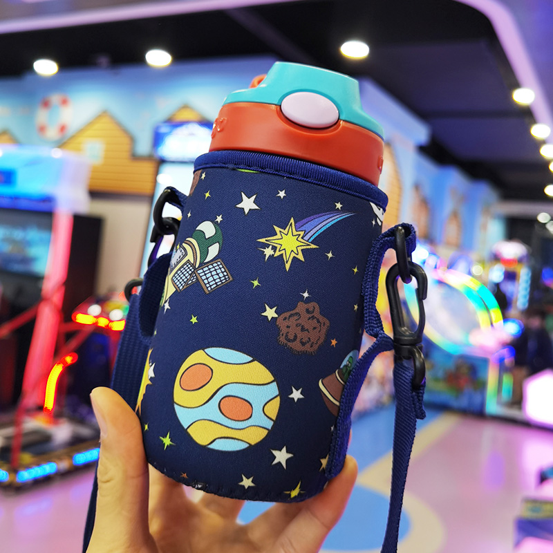 contigo康迪k克儿童水杯壶保温杯套斜挎吸管杯保护套通用400 450m