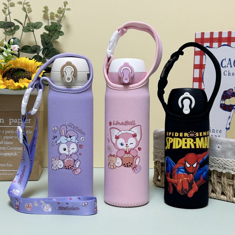 膳魔师保温杯套儿童水杯p套保护套斜挎水壶袋杯子套通用350 500ml