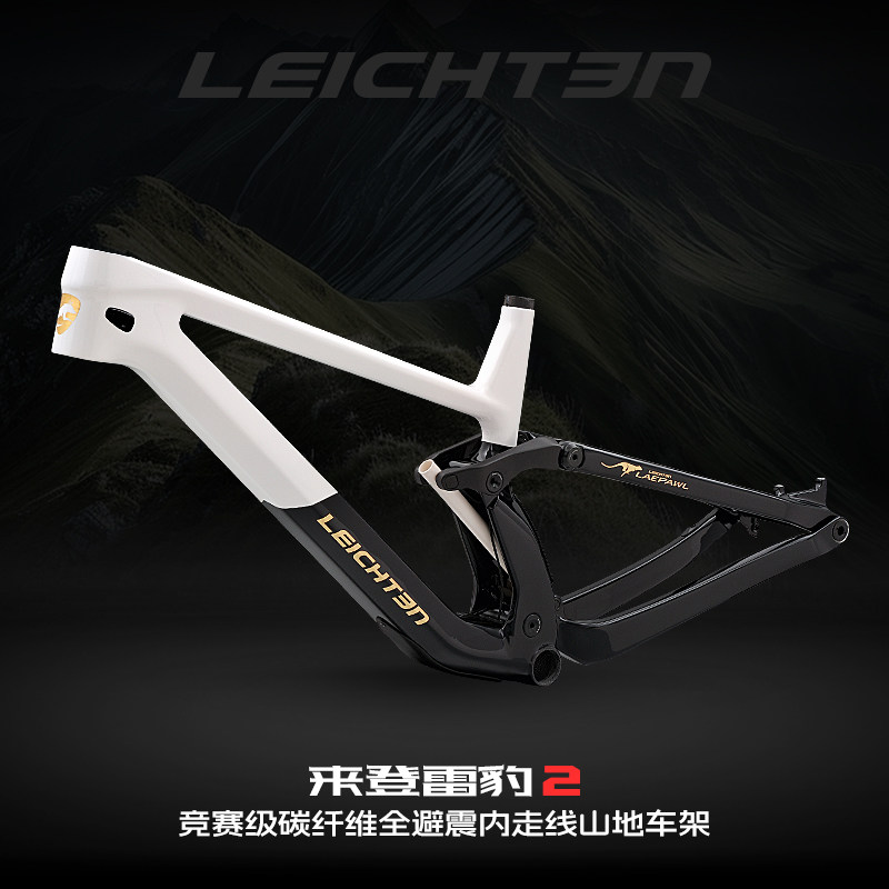 LEICHTEN来登碳纤维山地车架超轻全避震内走线自行车架竞赛级软尾