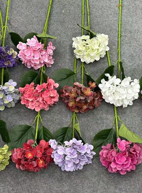 3D打印绣球仿真花假花摆件客厅假花冰雪蓝色系装饰花艺绢花家居装