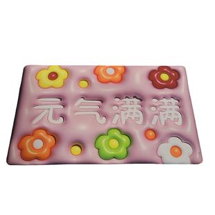 3D立体硅藻泥地垫卫生间浴室吸水速干防滑5D膨胀感科技布入户门垫