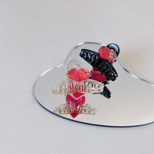 甜美爱心小抓夹韩版儿童发饰品女童小号前额发卡网红辫子头饰