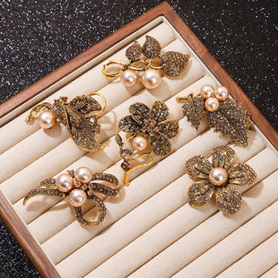 2025新款花朵植物领针古金胸花百搭服饰胸饰装饰针西装神器