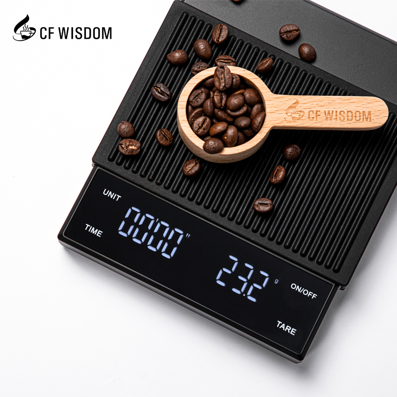 CFWISDOM咖啡电子秤意式专用咖啡豆称重智能计时克手冲咖啡工具