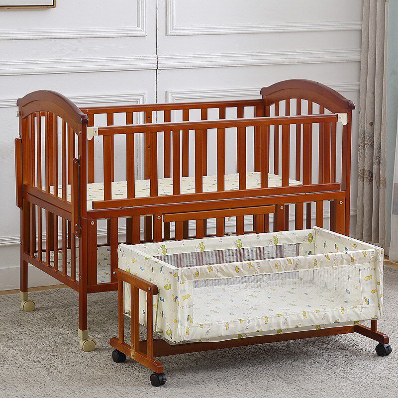 欧式婴儿床新生儿床摇篮床宝宝午睡床卧室拼接床带护栏做礼品赠送,婴童用品,床中床,淘宝优惠券,粉丝福利购,淘宝优惠卷