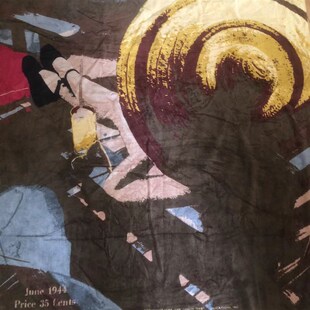 白色莫奈纯棉割绒印花沙滩巾浴巾毛巾被100X180cmW全棉插画沙发巾