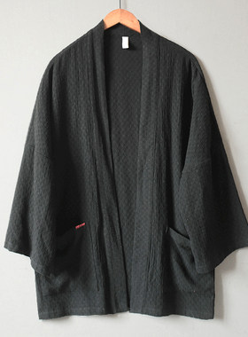 秋季新款男式汉服道袍棉麻宽松薄款外套中式男装复古文艺潮流风衣